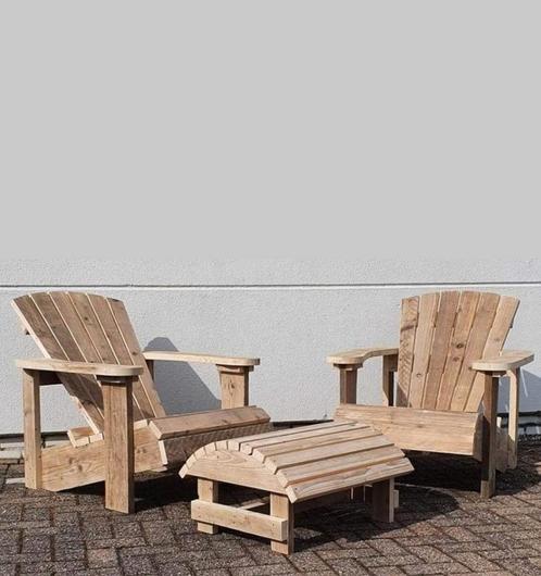 Luxe Canadian chairs, bear chairs, Tuin en Terras, Tuinstoelen, Nieuw, Hout, Stapelbaar, Ophalen of Verzenden