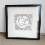 Portrait Tintin Bobbie avec griffonnages sur l'impression, Enlèvement ou Envoi, Tintin, Comme neuf, Image, Affiche ou Autocollant