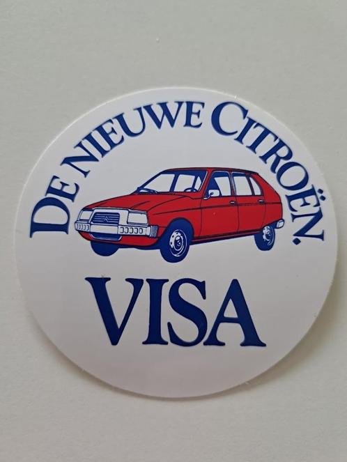 Vintage Sticker - De Nieuwe Citroën Visa, Verzamelen, Stickers, Zo goed als nieuw, Auto of Motor, Ophalen of Verzenden