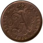 België 2 centimes, 1911-1919 in Frans ALBERT ROI DES BELGES, Ophalen of Verzenden, Losse munt