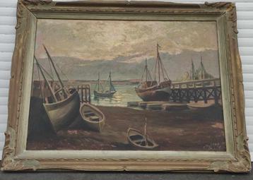huile sur panneau marine signe charles melikoff beschikbaar voor biedingen