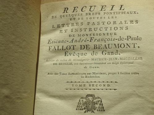 1809 Recueil de quelques brefs pontific. Fallot de Beaumont, Antiquités & Art, Antiquités | Livres & Manuscrits, Enlèvement ou Envoi