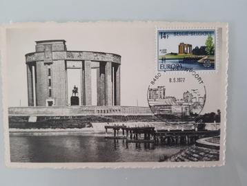 Postkaart Nieuwpoort West-Vlaanderen Postzegel FDC Albert I beschikbaar voor biedingen