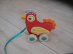 Poulet à tirer en bois sur roues, Enfants & Bébés, Enlèvement ou Envoi, Utilisé, Jouet à Pousser ou Tirer