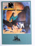 Tintin :Carte + timbre l'île noire et cachet 1er jour 2011, Comme neuf, Une BD, Enlèvement ou Envoi, Hergé