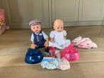 2 Baby  Born poppen- jongen en meisje met toebehoren, Kinderen en Baby's, Ophalen, Zo goed als nieuw, Babypop