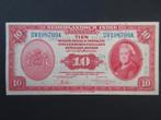 10 Gulden 1943 Nederlands Indië p-114 XF, Postzegels en Munten, Bankbiljetten | Nederland, Los biljet, 10 gulden, Verzenden