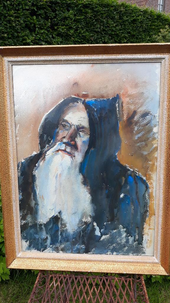 Antoine Schyrgens, Aquarel Maredsous 1947, 57x75cm, Antiek en Kunst, Kunst | Schilderijen | Klassiek, Ophalen of Verzenden