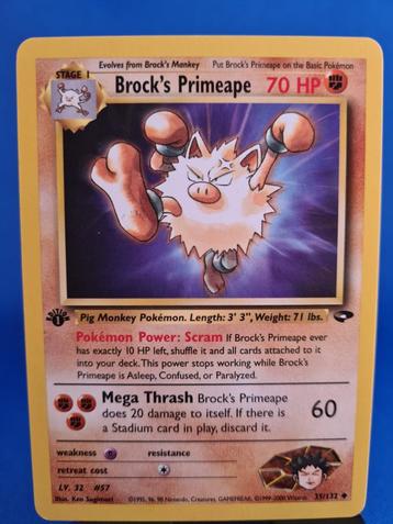 Brock's Primeape 35/132 - Gym Challenge (1st edition) beschikbaar voor biedingen