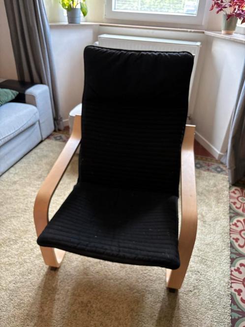 Poang, Huis en Inrichting, Stoelen, Gebruikt, Eén, Hout, Zwart, Ophalen