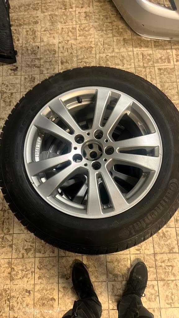 Set 205/60 R16 Continental banden +zilveren velg (KBA 47341), Autos : Pièces & Accessoires, Pneus & Jantes, Pneu(s), Enlèvement