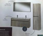 Nieuw badkamermeubel-set met dubbele porseleinen lavabo, Ophalen, Nieuw