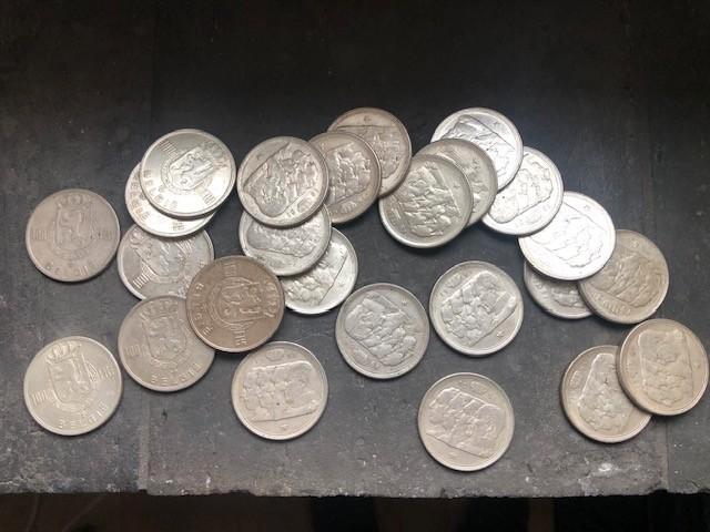 1951 België - 4 koningen 100 frank - lot 25 x silver, Timbres & Monnaies, Monnaies | Belgique, Série, Argent, Argent, Enlèvement ou Envoi