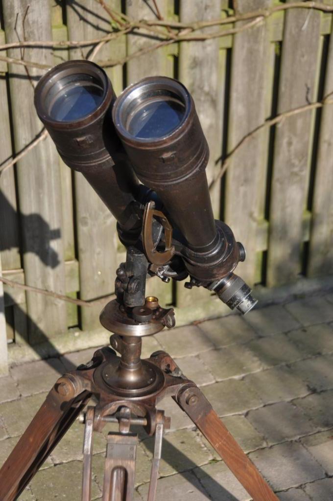 Carl Zeiss "Asembi" verrekijker uit WO-1, statief Carl Zeiss, Verzamelen, Militaria | Algemeen, Landmacht, Overige typen, Ophalen
