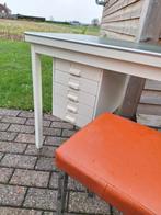 Bureau pour enfants en métal vintage + tabouret GRATUIT, Enlèvement