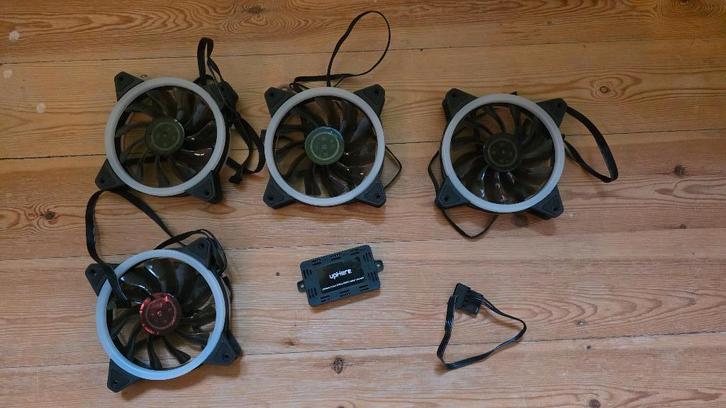 Uphere RGB Fans (4), Computers en Software, Computerkoelers, Zo goed als nieuw, Luchtkoeling, Verzenden