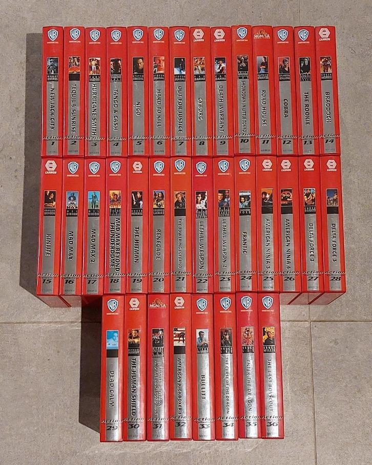 Action Collection VHS - 1 t/m 36, Cd's en Dvd's, VHS | Film, Zo goed als nieuw, Actie en Avontuur, Ophalen