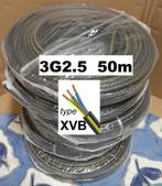 Cable électrique 3G2.5  type XVB, 50m - 55€, Ecaussinnes, Bricolage & Construction, Électricité & Câbles, Enlèvement, Câble ou Fil électrique