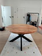 Mooie ronde eettafel 130 cm, Ophalen, Zo goed als nieuw, Metaal