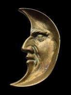 Ancien vide-poches lune en bronze de 15 cm, Antiquités & Art, Enlèvement