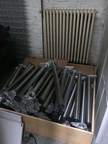 RVS ronde tafelpoten inox look, Enlèvement, Dessus de la table