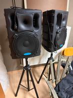 Actieve speakers met staanders! Als nieuw!, Muziek en Instrumenten, Ophalen, Zo goed als nieuw