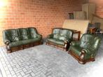 Leder salon / eik / authentiek / NIEUWSTAAT !, Ophalen, Zo goed als nieuw, Leer