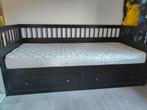 Bed Ikea Hemnes zwart 80x200 inclusief matras, 80 cm, Noir, Enlèvement, Utilisé