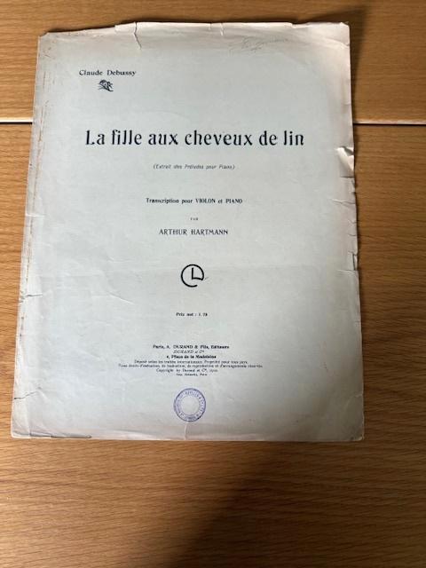 Debussy, La Fille aux cheveux de lin, Musique & Instruments, Partitions, Utilisé, Artiste ou Compositeur, Classique, Piano, Enlèvement ou Envoi