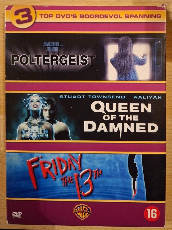 Horror Klassiekers 3-in-1 DVD Box (Poltergeist, Friday 13th), Cd's en Dvd's, Dvd's | Horror, Gebruikt, Slasher, Vanaf 16 jaar