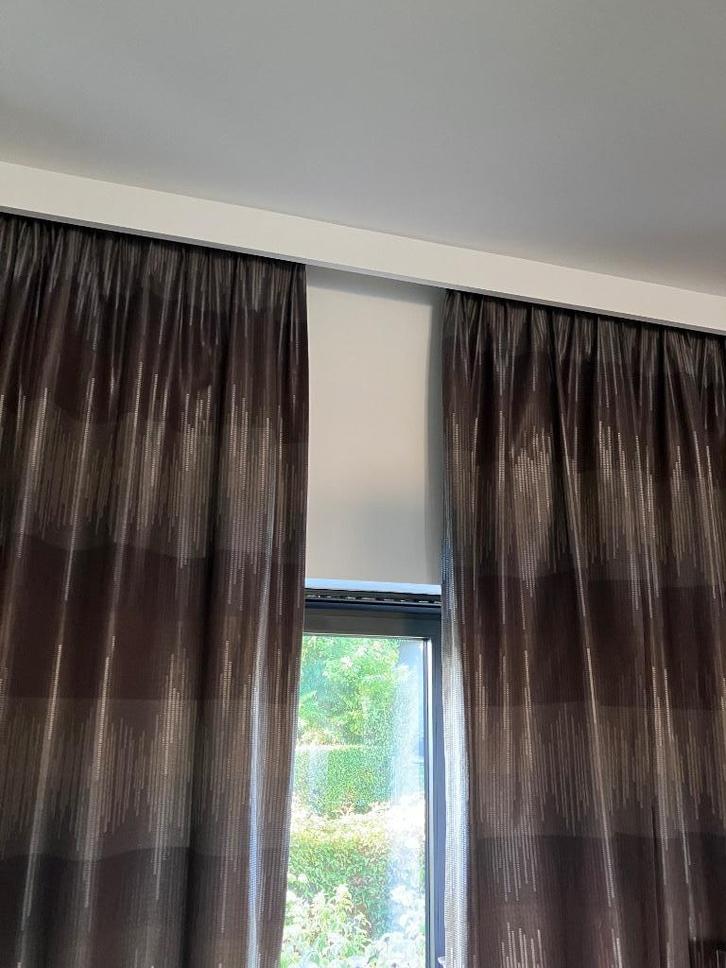 Overgordijnen met verduisterende voering, Huis en Inrichting, Stoffering | Gordijnen en Lamellen, Zo goed als nieuw, 200 cm of meer