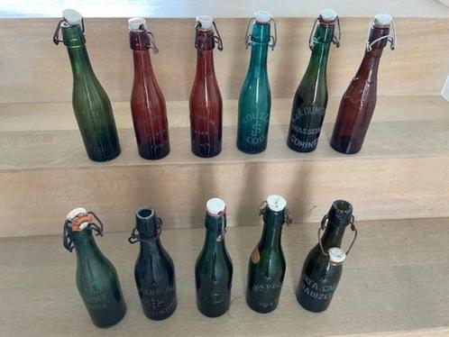 11 STUKS Oude Bierflesjes met Keramische Dop, Verzamelen, Biermerken, Gebruikt, Flesje(s), Overige merken, Ophalen of Verzenden