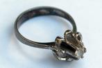 ancienne bague argent 835 et pierre N1, Bijoux, Sacs & Beauté, Bagues, Enlèvement ou Envoi, Utilisé, Argent, Argent
