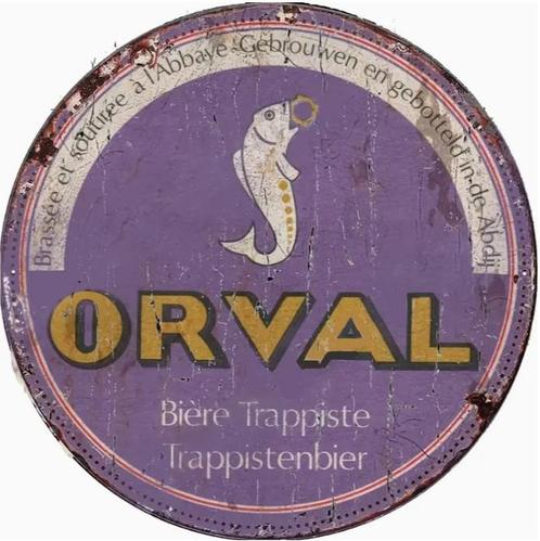Reclamebord vintage Orval rond - mancave poolhouse nieuw, Verzamelen, Merken en Reclamevoorwerpen, Nieuw, Reclamebord, Ophalen of Verzenden