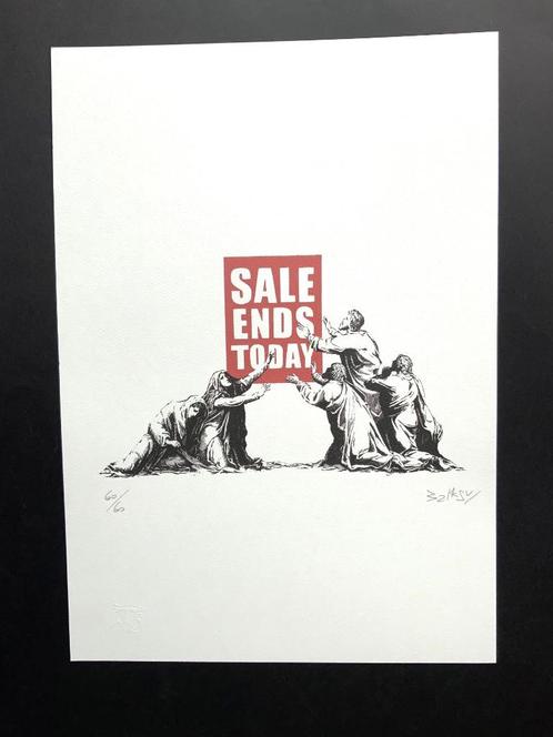 Banksy Sales ends today litho 35 X 50, Antiek en Kunst, Kunst | Litho's en Zeefdrukken, Ophalen of Verzenden