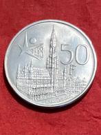 50fr wereld tentoonstelling 1958 franstalig, Postzegels en Munten, Ophalen, Zilver, Losse munt, Zilver