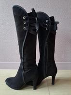 Elegante Italiaanse zwarte daim laarzen, Kleding | Dames, Schoenen, Hoge laarzen, Zwart, Zo goed als nieuw, Ophalen