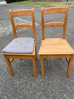 6 houten stoelen, Huis en Inrichting, Stoelen, Ophalen, Gebruikt