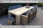 steigerhout tuinset Tafelset Tuintafel STOELEN + BANK !!!!, Bois d'échafaudage, Banque, Envoi, Salons de jardin