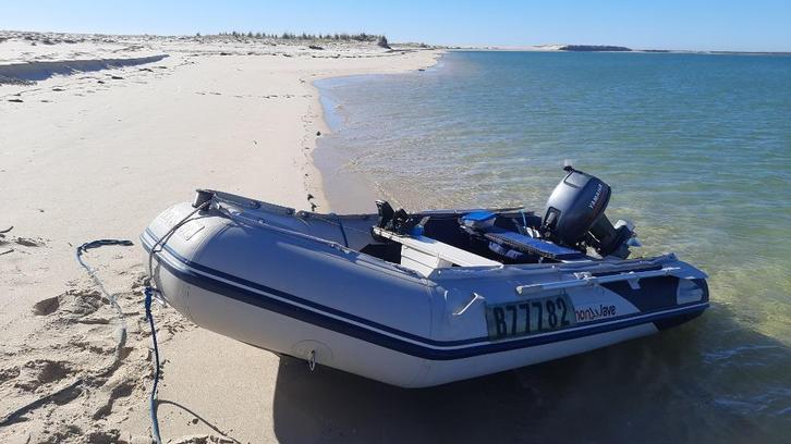 HONDA Honwave airdeck 3.20 m met yamaha 15pk   l, Watersport en Boten, Rubberboten, Gebruikt, Yamaha, Airdeck, Minder dan 70 pk