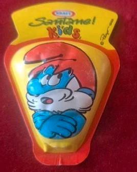 Vintage verpakking smeerkaas Grote smurf, Verzamelen, Smurfen, Zo goed als nieuw, Grote Smurf, Ophalen