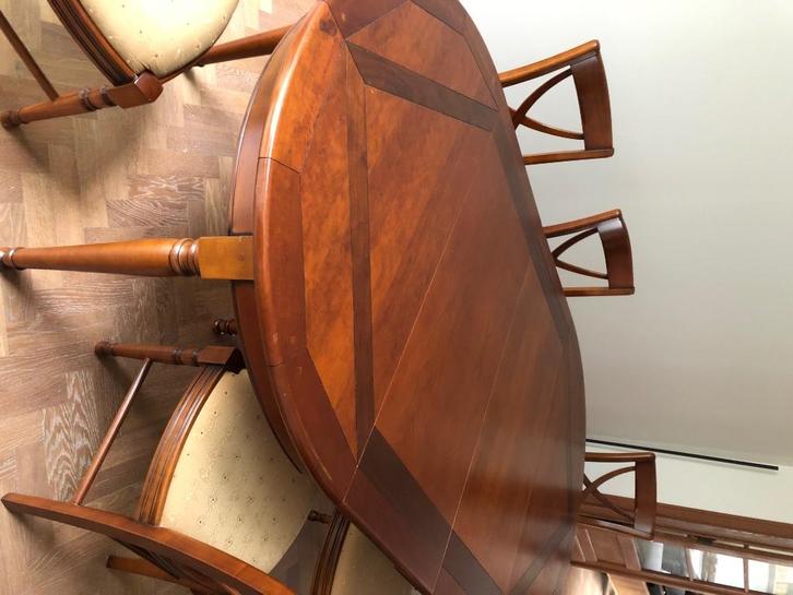 Tafel in kerselaar, Huis en Inrichting, Tafels | Eettafels, Zo goed als nieuw, 100 tot 150 cm, 200 cm of meer, Vijf personen of meer