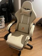 Gaming Bureaustoel Beige Leder, Huis en Inrichting, Bureaustoelen, Ophalen, Gaming bureaustoel, Beige, Zo goed als nieuw