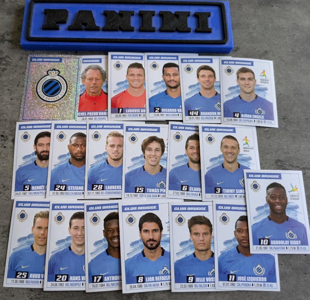 Panini FOOTBALL 2017 19 STICKERS  CLUB BRUGGE  VOETBAL, Ophalen of Verzenden, Nieuw