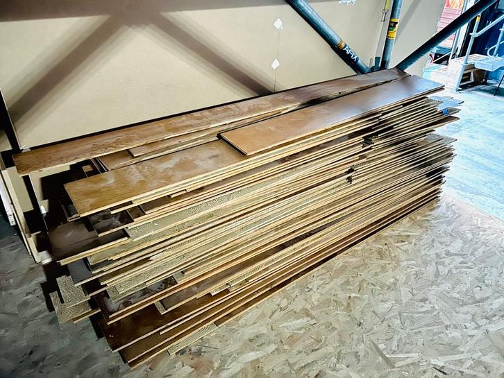 Parquet en bois - chêne - 35 m², Bricolage & Construction, Bois & Planches, Utilisé, Planche, Chêne, 200 à 250 cm, Moins de 25 mm