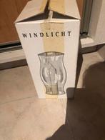 Glazen middelgroot windlicht, Huis en Inrichting, Woonaccessoires | Kandelaars en Kaarsen, Ophalen of Verzenden, Zo goed als nieuw