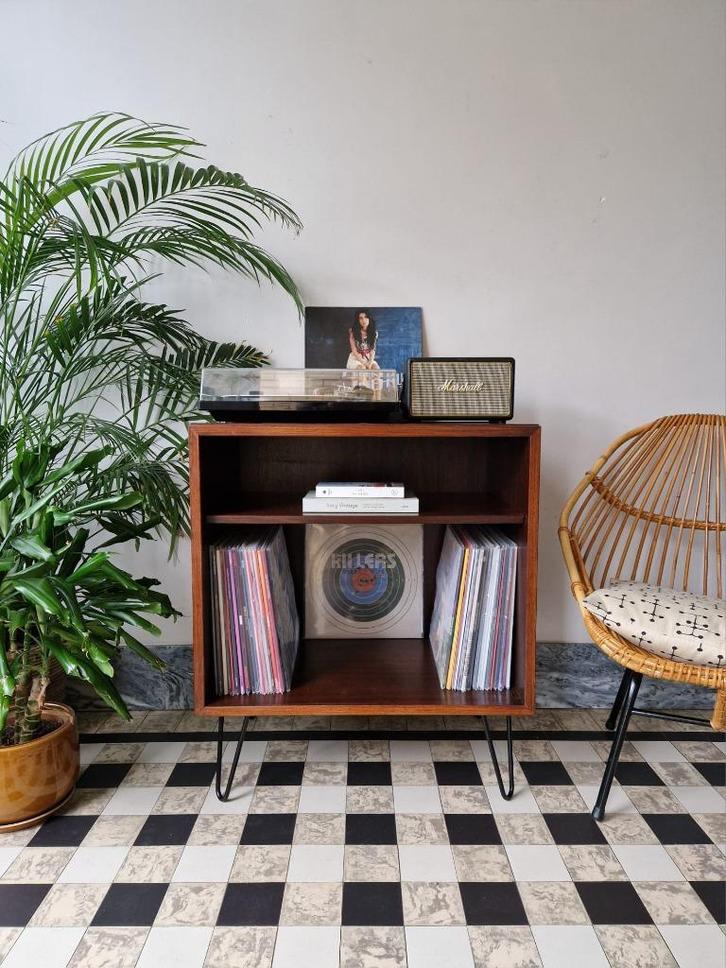 Vintage midcentury platenspeler meubel | kast | retro, Huis en Inrichting, Kasten | Overige, Gebruikt, Ophalen