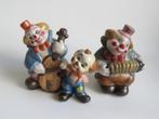 Vintage handgeschilderde clowns keramiek set van 3, Antiek en Kunst, Ophalen of Verzenden