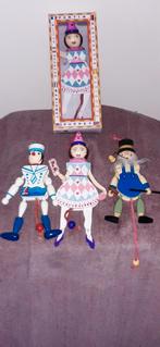 4 houten trek marionetten pantin nieuw, Enfants & Bébés, Jouets | Jouets en bois, Jouet à Pousser ou Tirer, Comme neuf, Enlèvement ou Envoi