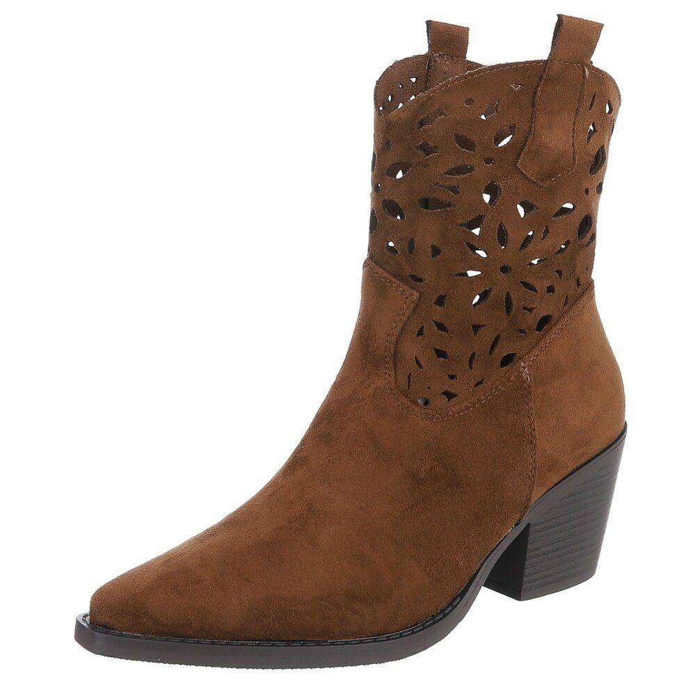 Dames cowboy western enkellaarzen bruin 36 37 38 39 40 41, Ophalen of Verzenden, Nieuw, Bruin, Lage of Enkellaarzen